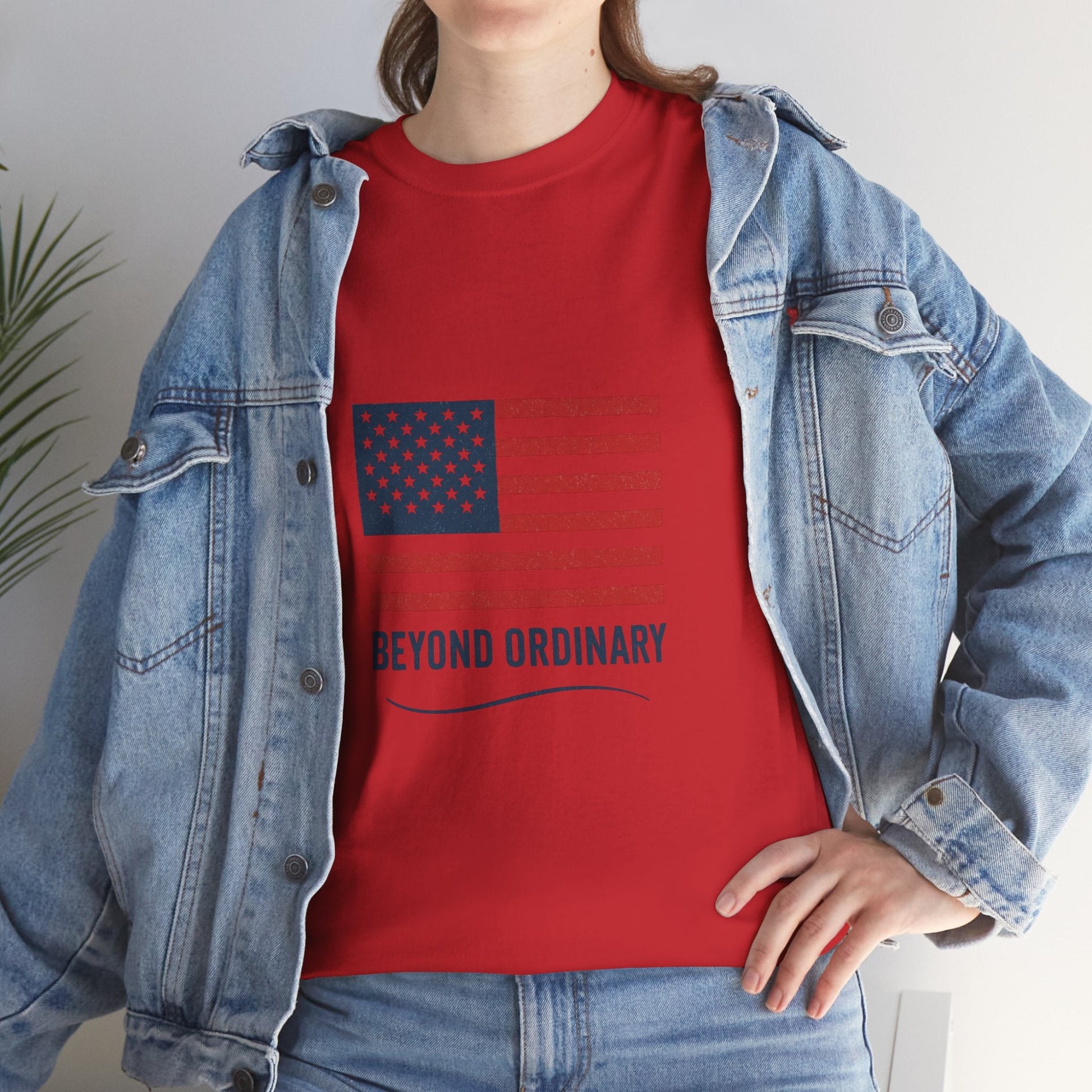 Patriotic Unisex Tee, Beyond Ordinary Summer Shirt, July 4th Gift, USA Flag Apparel, Casual Streetwear, Everyday Comfort Tee - Trendy Life Gadgets