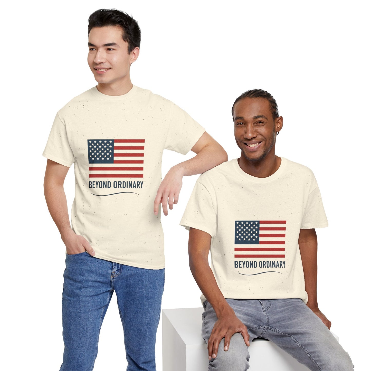 Patriotic Unisex Tee, Beyond Ordinary Summer Shirt, July 4th Gift, USA Flag Apparel, Casual Streetwear, Everyday Comfort Tee - Trendy Life Gadgets