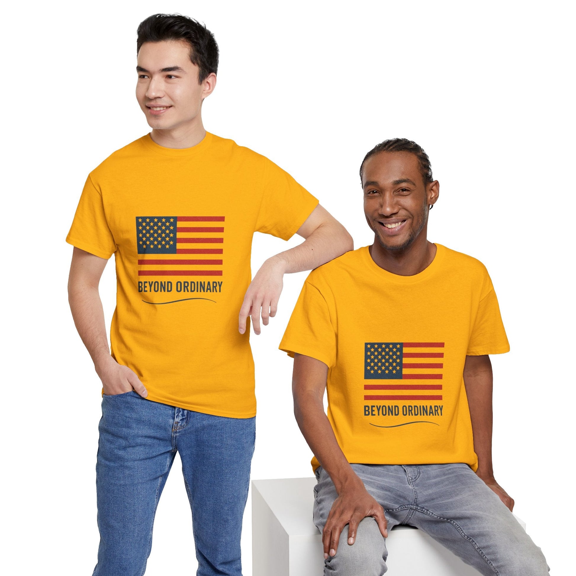 Patriotic Unisex Tee, Beyond Ordinary Summer Shirt, July 4th Gift, USA Flag Apparel, Casual Streetwear, Everyday Comfort Tee - Trendy Life Gadgets
