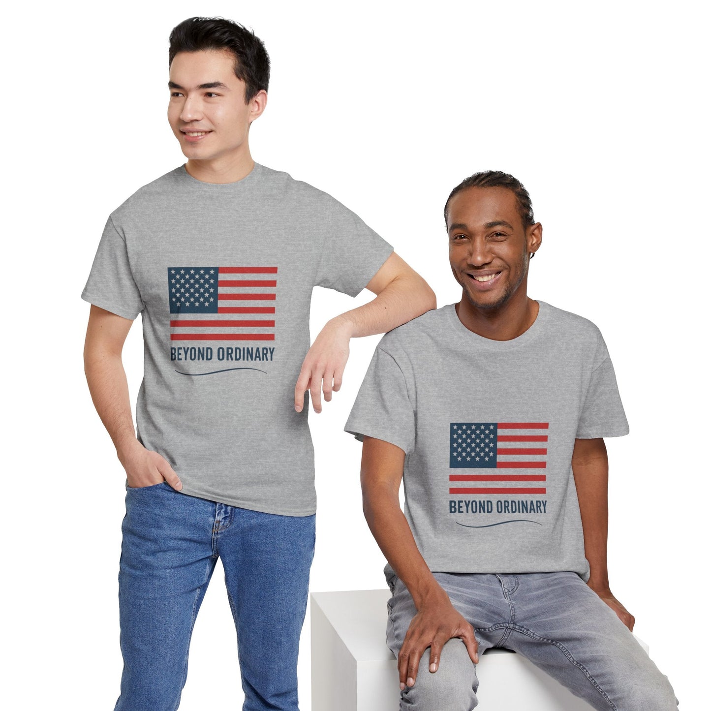 Patriotic Unisex Tee, Beyond Ordinary Summer Shirt, July 4th Gift, USA Flag Apparel, Casual Streetwear, Everyday Comfort Tee - Trendy Life Gadgets