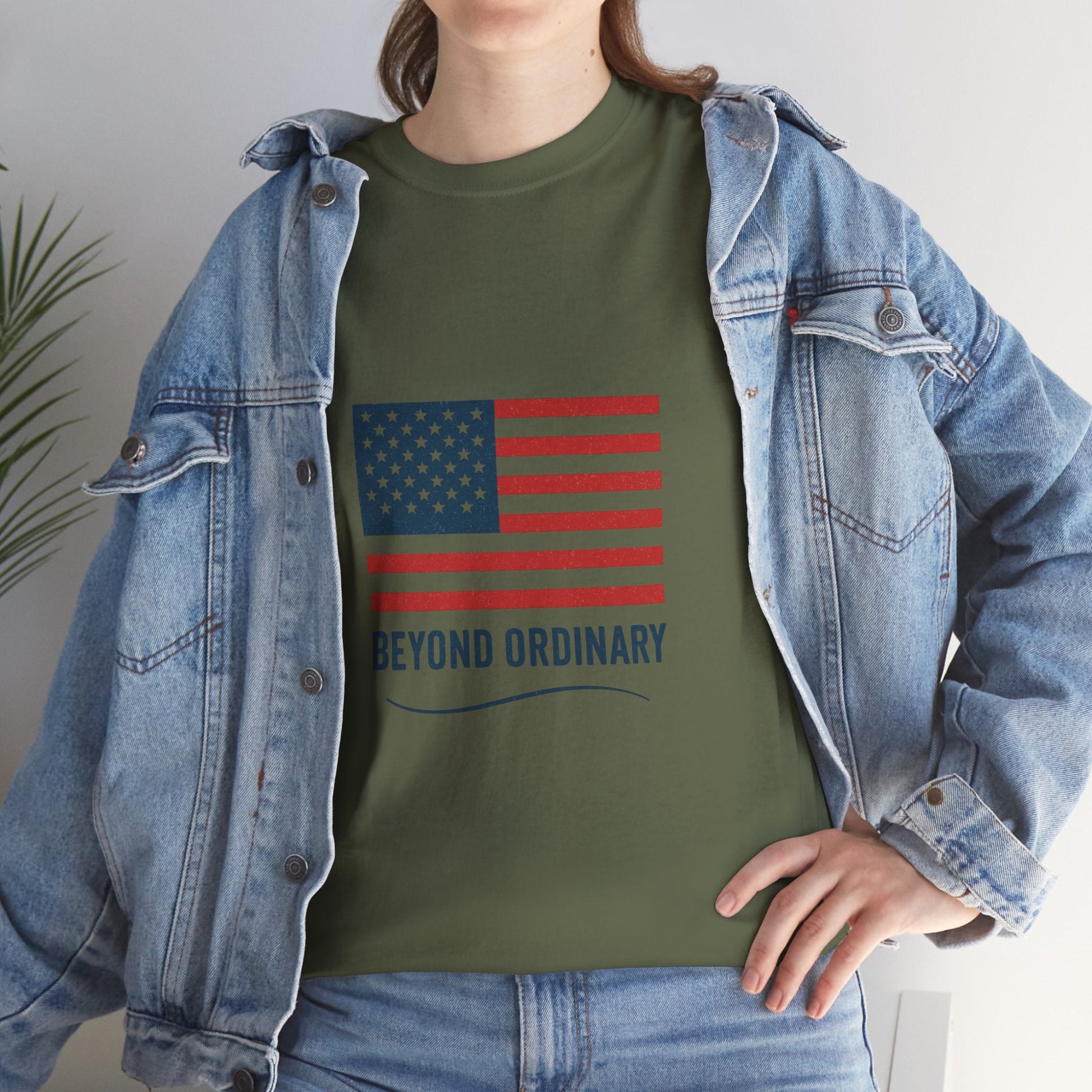Patriotic Unisex Tee, Beyond Ordinary Summer Shirt, July 4th Gift, USA Flag Apparel, Casual Streetwear, Everyday Comfort Tee - Trendy Life Gadgets