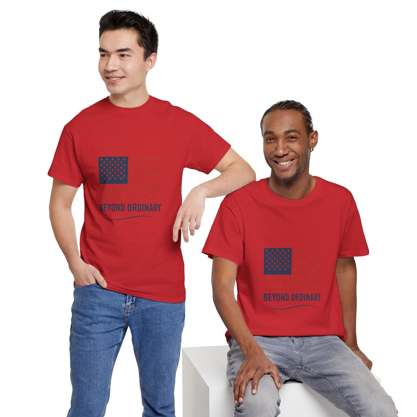 Patriotic Unisex Tee, Beyond Ordinary Summer Shirt, July 4th Gift, USA Flag Apparel, Casual Streetwear, Everyday Comfort Tee - Trendy Life Gadgets