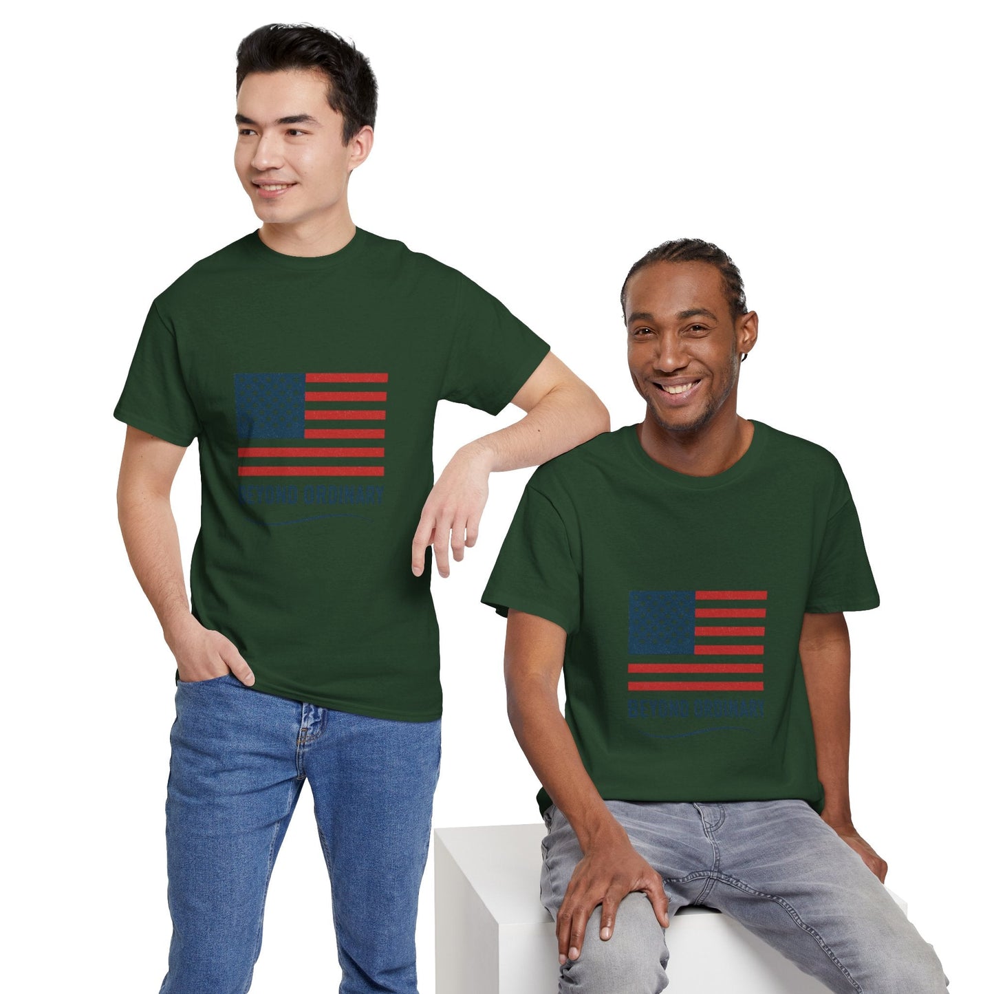 Patriotic Unisex Tee, Beyond Ordinary Summer Shirt, July 4th Gift, USA Flag Apparel, Casual Streetwear, Everyday Comfort Tee - Trendy Life Gadgets