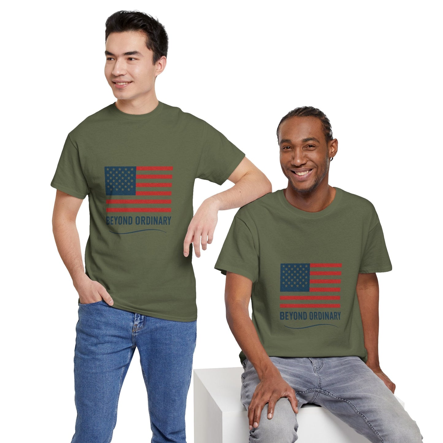 Patriotic Unisex Tee, Beyond Ordinary Summer Shirt, July 4th Gift, USA Flag Apparel, Casual Streetwear, Everyday Comfort Tee - Trendy Life Gadgets