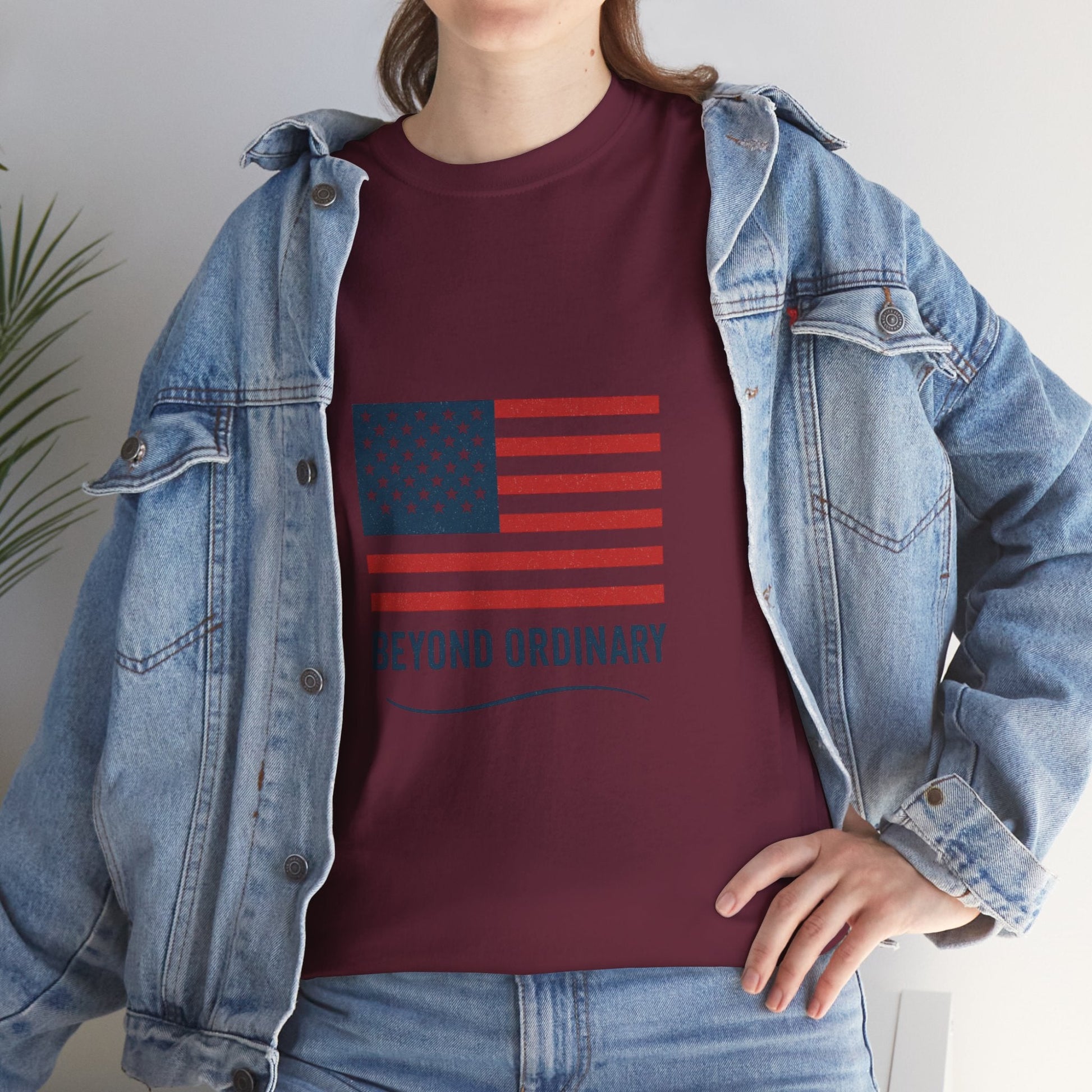 Patriotic Unisex Tee, Beyond Ordinary Summer Shirt, July 4th Gift, USA Flag Apparel, Casual Streetwear, Everyday Comfort Tee - Trendy Life Gadgets