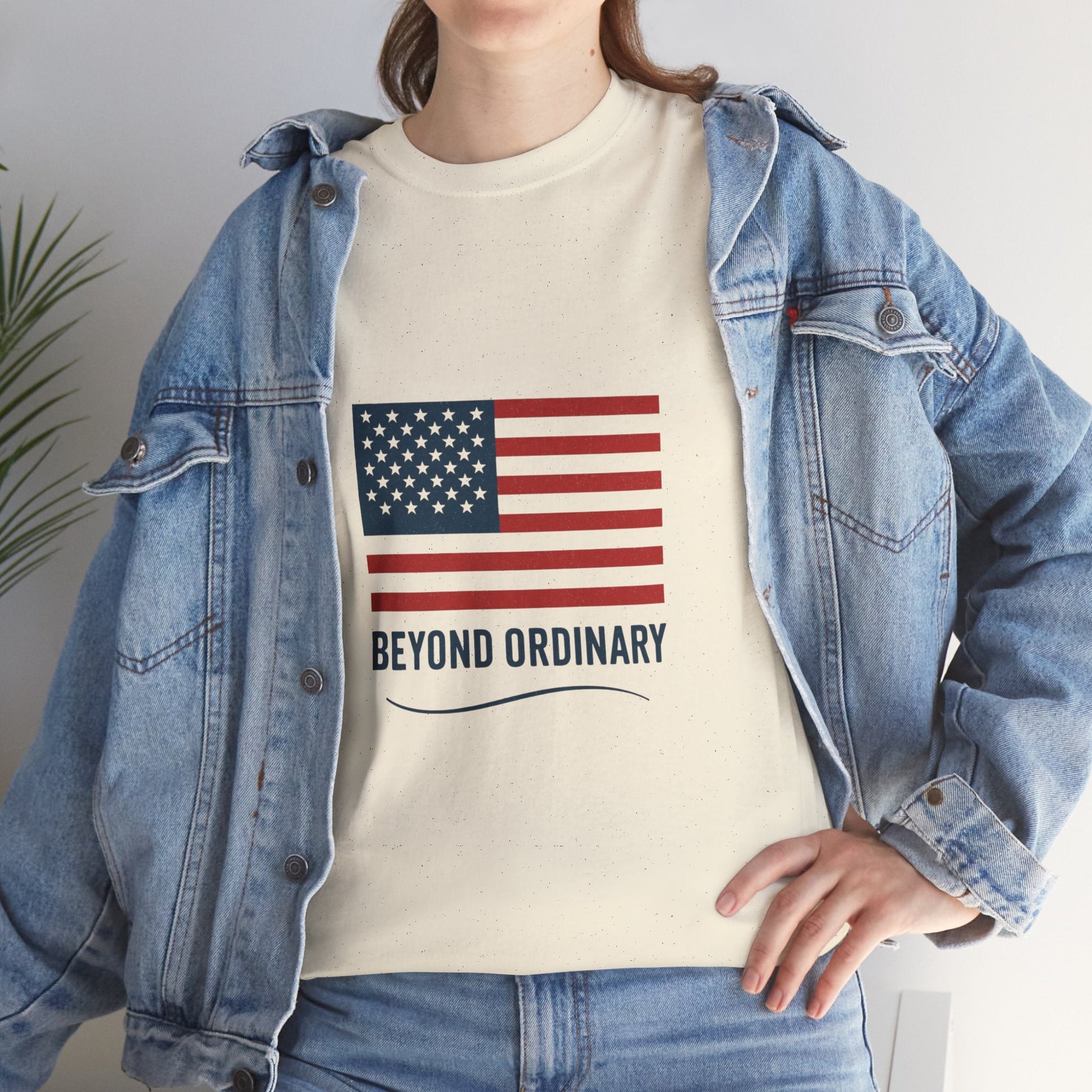 Patriotic Unisex Tee, Beyond Ordinary Summer Shirt, July 4th Gift, USA Flag Apparel, Casual Streetwear, Everyday Comfort Tee - Trendy Life Gadgets