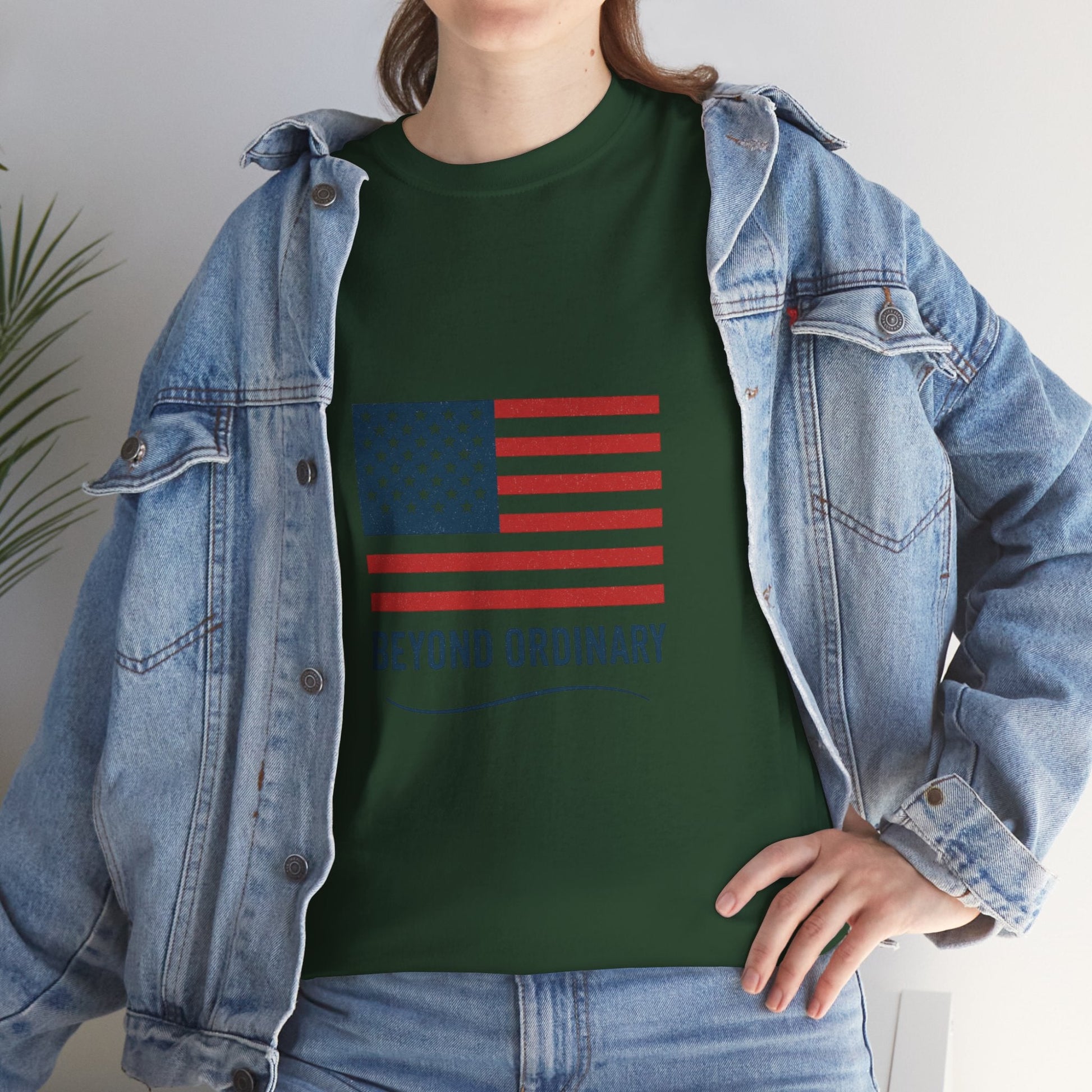 Patriotic Unisex Tee, Beyond Ordinary Summer Shirt, July 4th Gift, USA Flag Apparel, Casual Streetwear, Everyday Comfort Tee - Trendy Life Gadgets