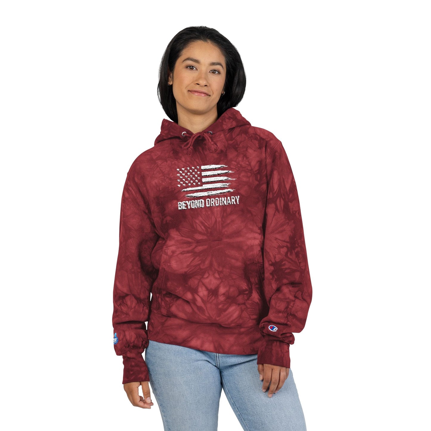 Tie - Dye Hoodie - Beyond Ordinary American Flag Embroidery Hoodie By Trendy Life Gadgets - Trendy Life Gadgets