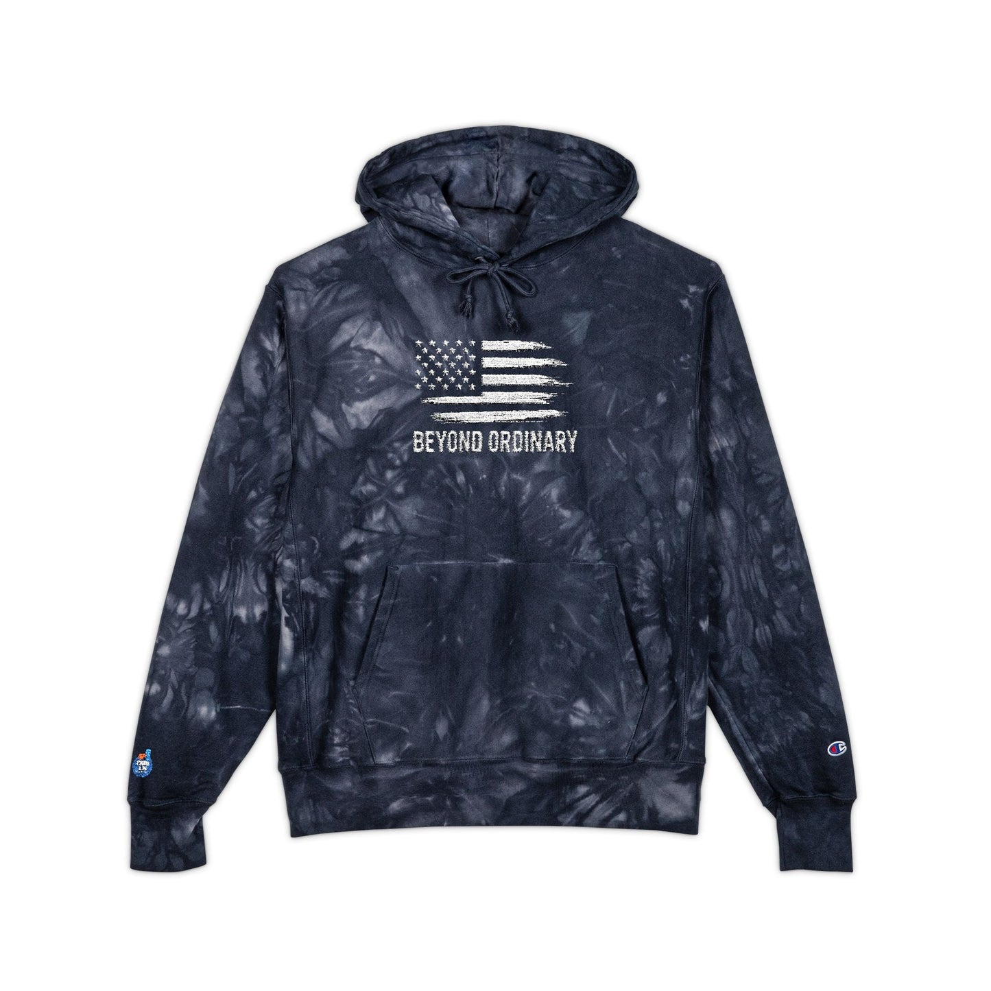 Tie - Dye Hoodie - Beyond Ordinary American Flag Embroidery Hoodie By Trendy Life Gadgets - Trendy Life Gadgets