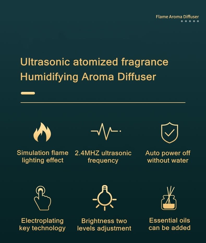 Ultrasonic Usb Fire Essential Oil Aroma Diffuser - Trendy Life Gadgets