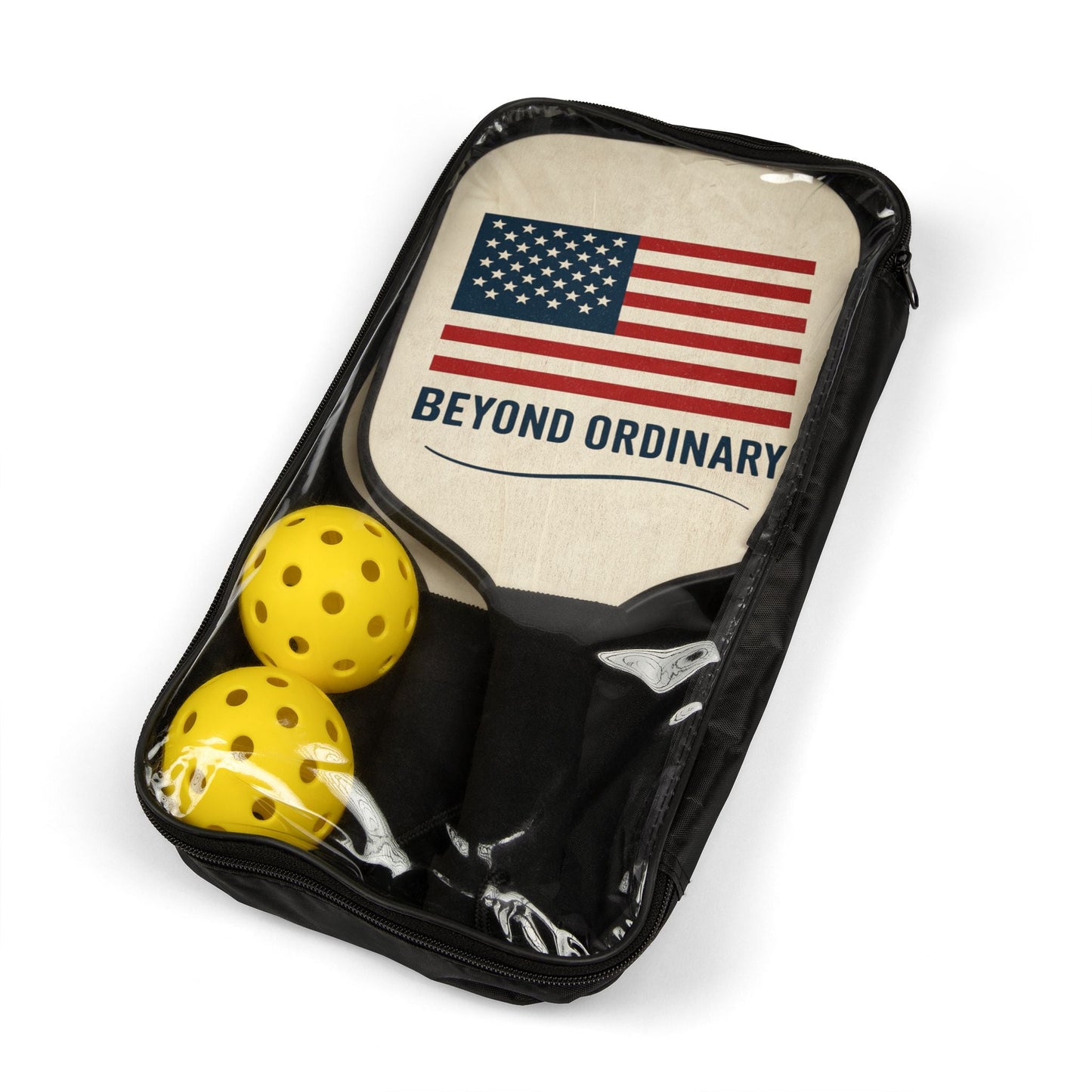 USA Flag Pickleball Kit - Beyond Ordinary Paddles, Outdoor Sports Set, Personalized Gift for Pickleball Lovers, Fun Exercise [...] - Trendy Life Gadgets