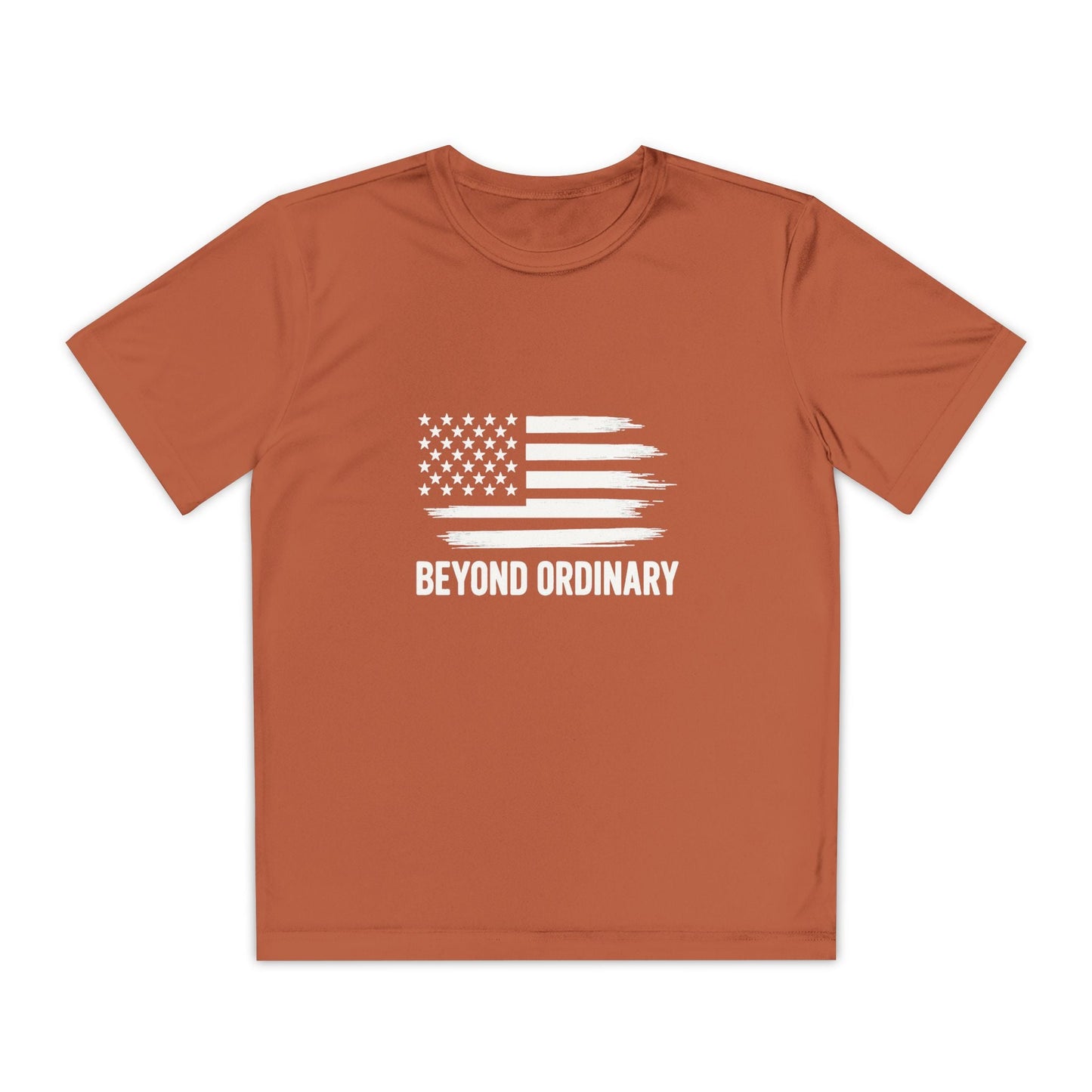 Youth Athletic T-Shirt | Perfect for Sports, Training, and Competitions | Lightweight, Breathable, Performance Wear, Beyond Ordinary American Flag By Trendy Life Gadgets - Trendy Life Gadgets