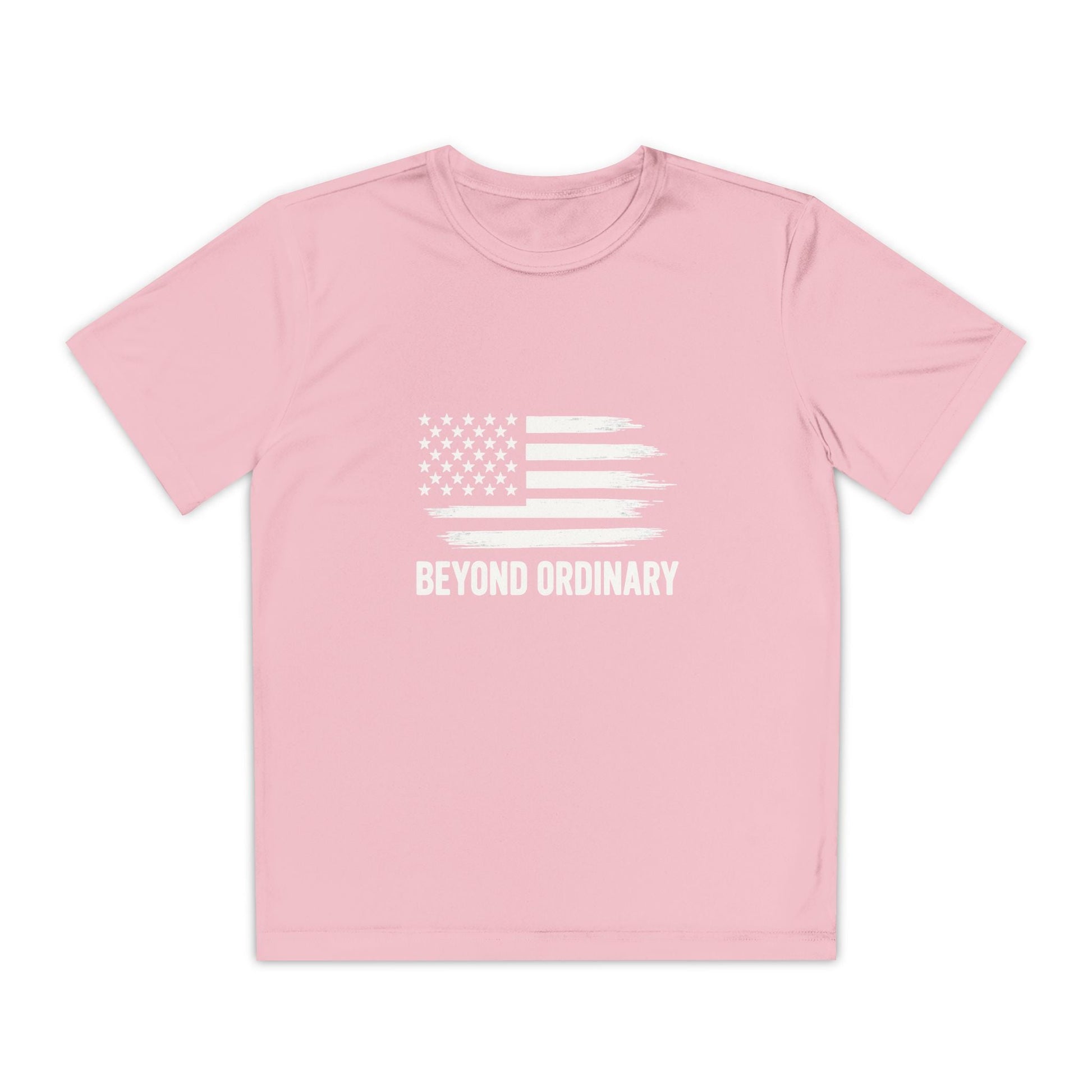 Youth Athletic T-Shirt | Perfect for Sports, Training, and Competitions | Lightweight, Breathable, Performance Wear, Beyond Ordinary American Flag By Trendy Life Gadgets - Trendy Life Gadgets